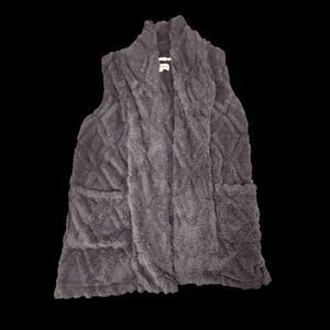 Koolaburra by UGG Gray Sherpa Fuzzy Vest Women’s Small Cozy Layering